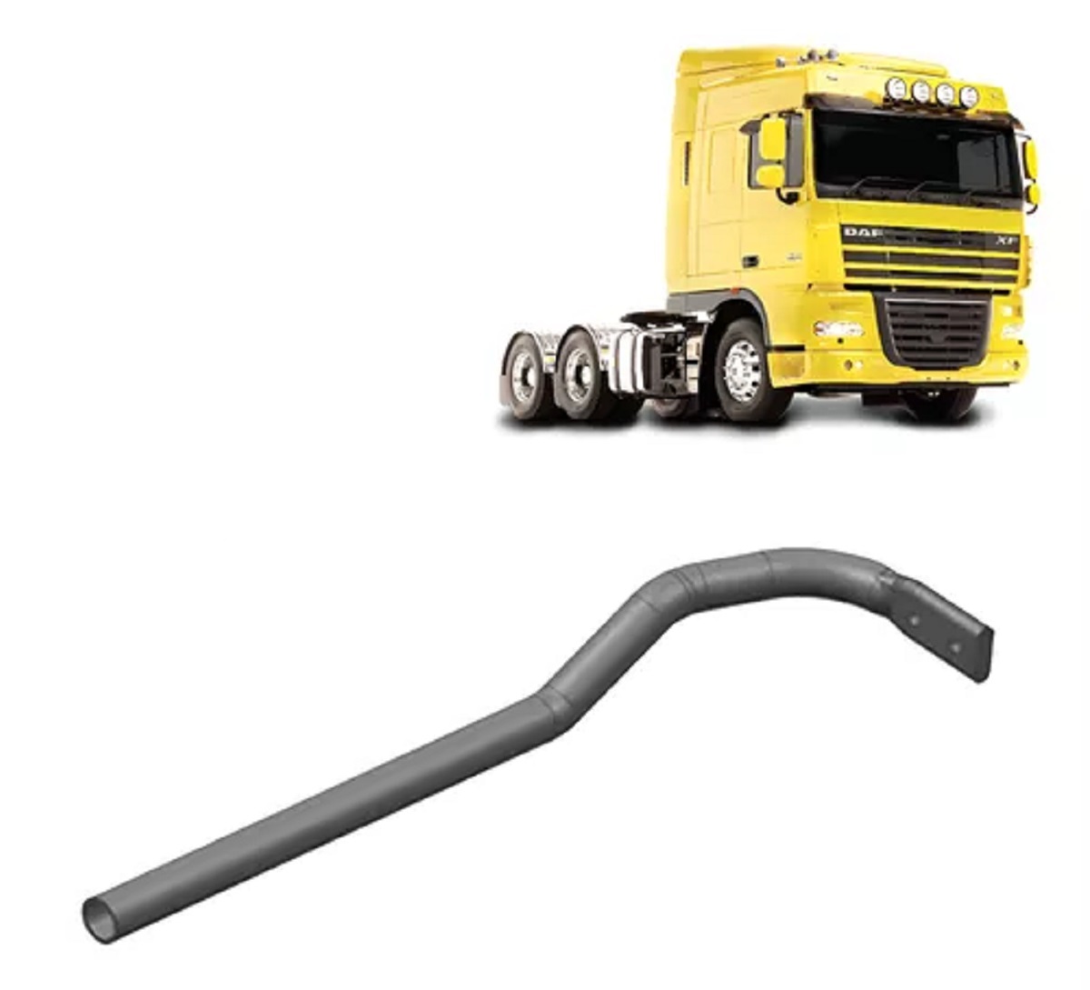 Suporte Entre Eixos Paralama Caminhão DAF XF Traçado 6x4 Dianteiro Direito, Traseiro Esquerdo - 2232467