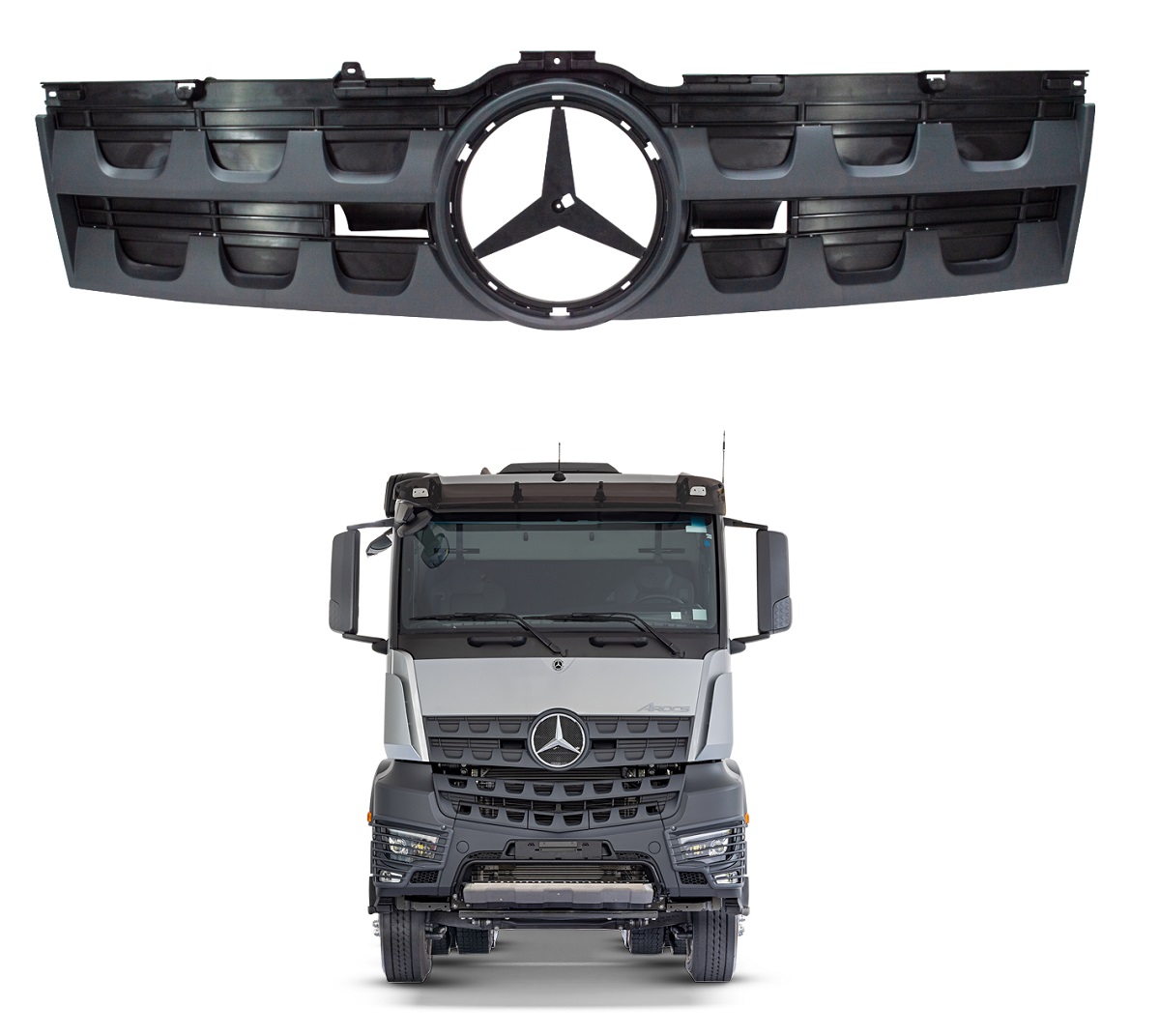 Grade Superior Caminhão Mercedes-Benz Arocs Após 2022 - 9607500418 Grade Superior Caminhão Mercedes-Benz Arocs Após 2022 - 9607500418