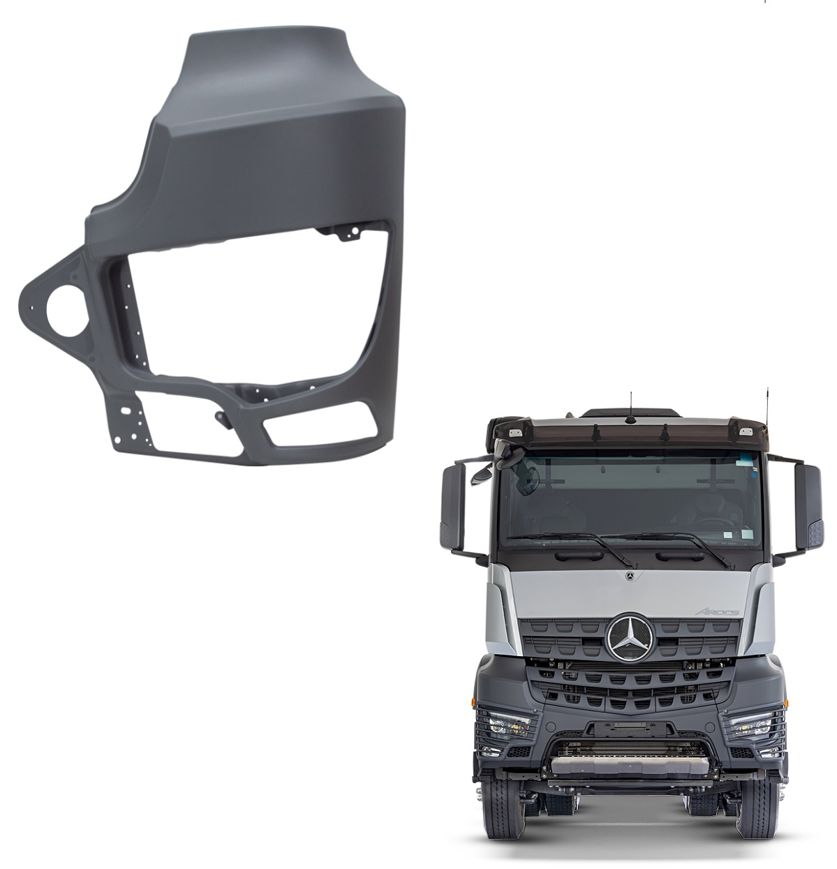 Parachoque Caminhão Mercedes-Benz Arocs Após 2022 Lado Esquerdo- 9608808572 Parachoque Caminhão Mercedes-Benz Arocs Após 2022 Lado Esquerdo- 9608808572