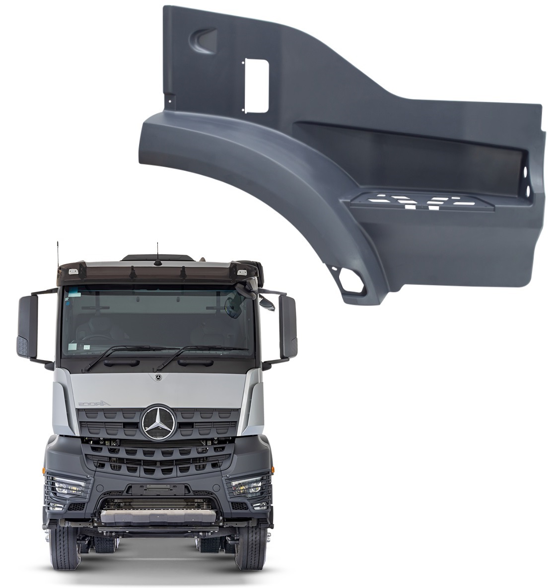 Paralama Estribo Caminhão Mercedes-Benz Arocs Após 2022 Lado Direito - 9626660501