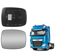 Vidro Retrovisor Auxiliar Caminhão DAF XF 105 Até 2019 Lado Direito ou Lado Esquerdo