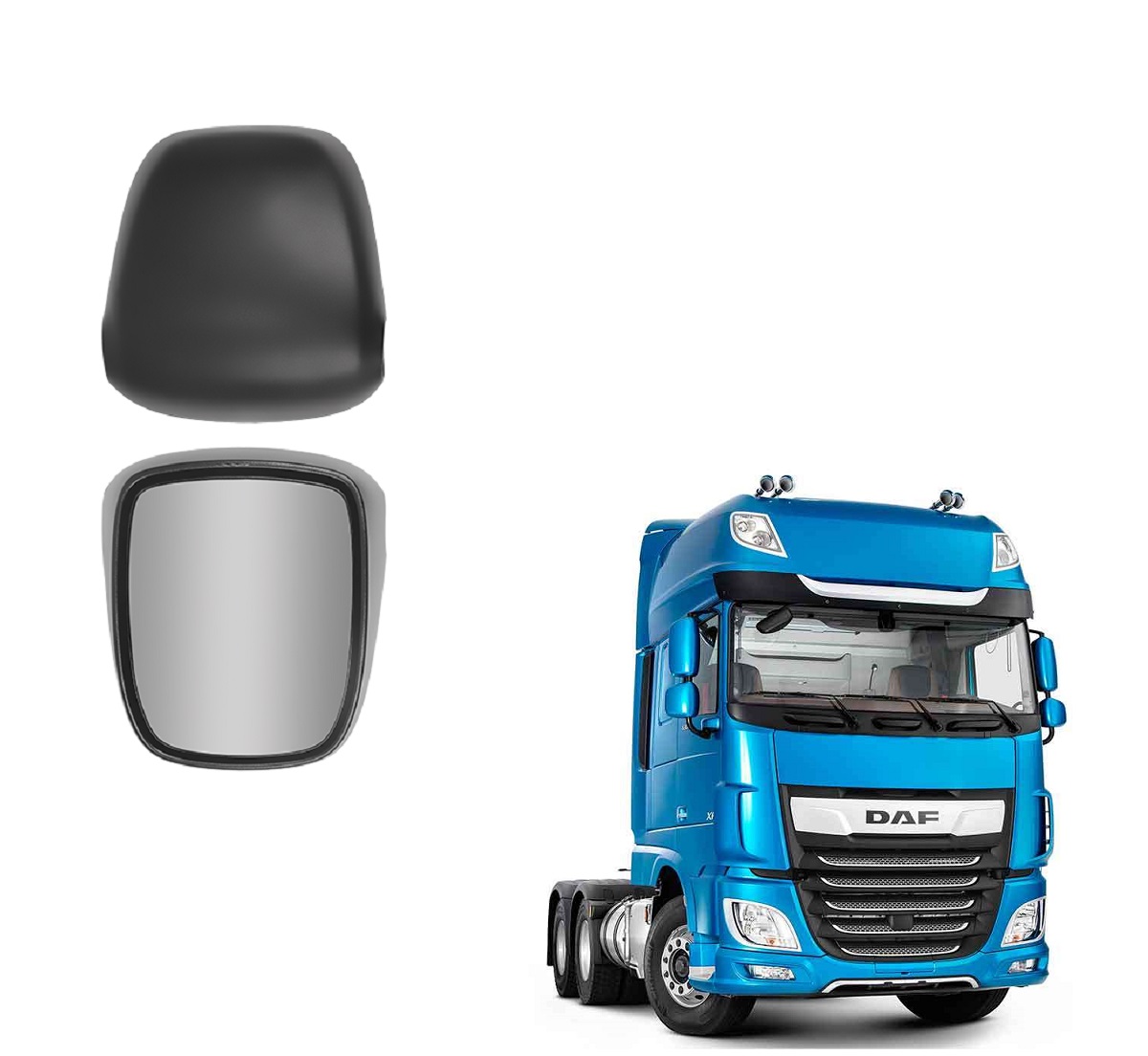 Espelho Retrovisor Auxiliar Caminhão DAF XF 105 Após 2020 Lado Direito - 1689347