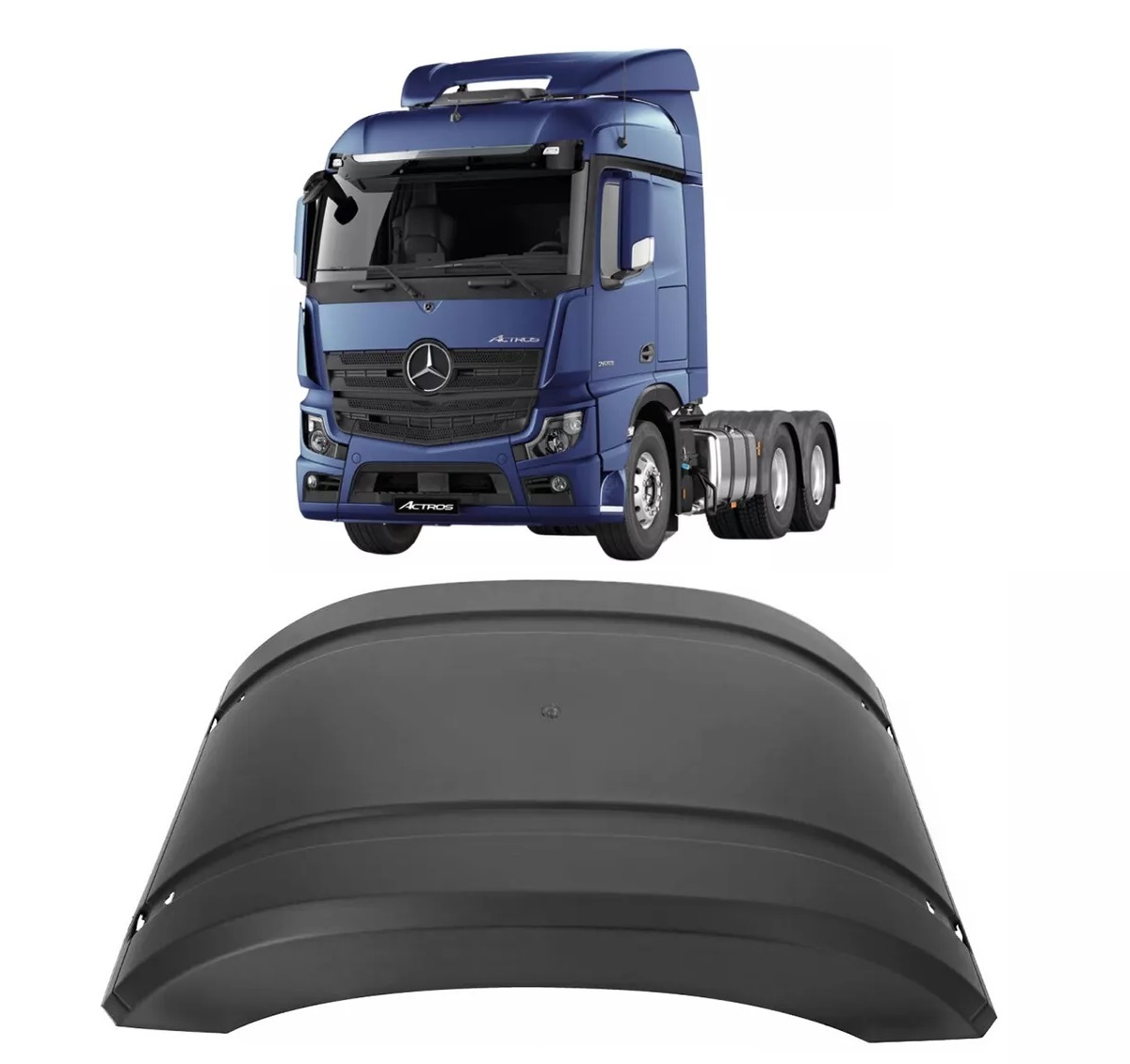 Meio Paralama Traseiro Caminhão Mercedes-Benz Actros Após 2021 Central - 9605200507