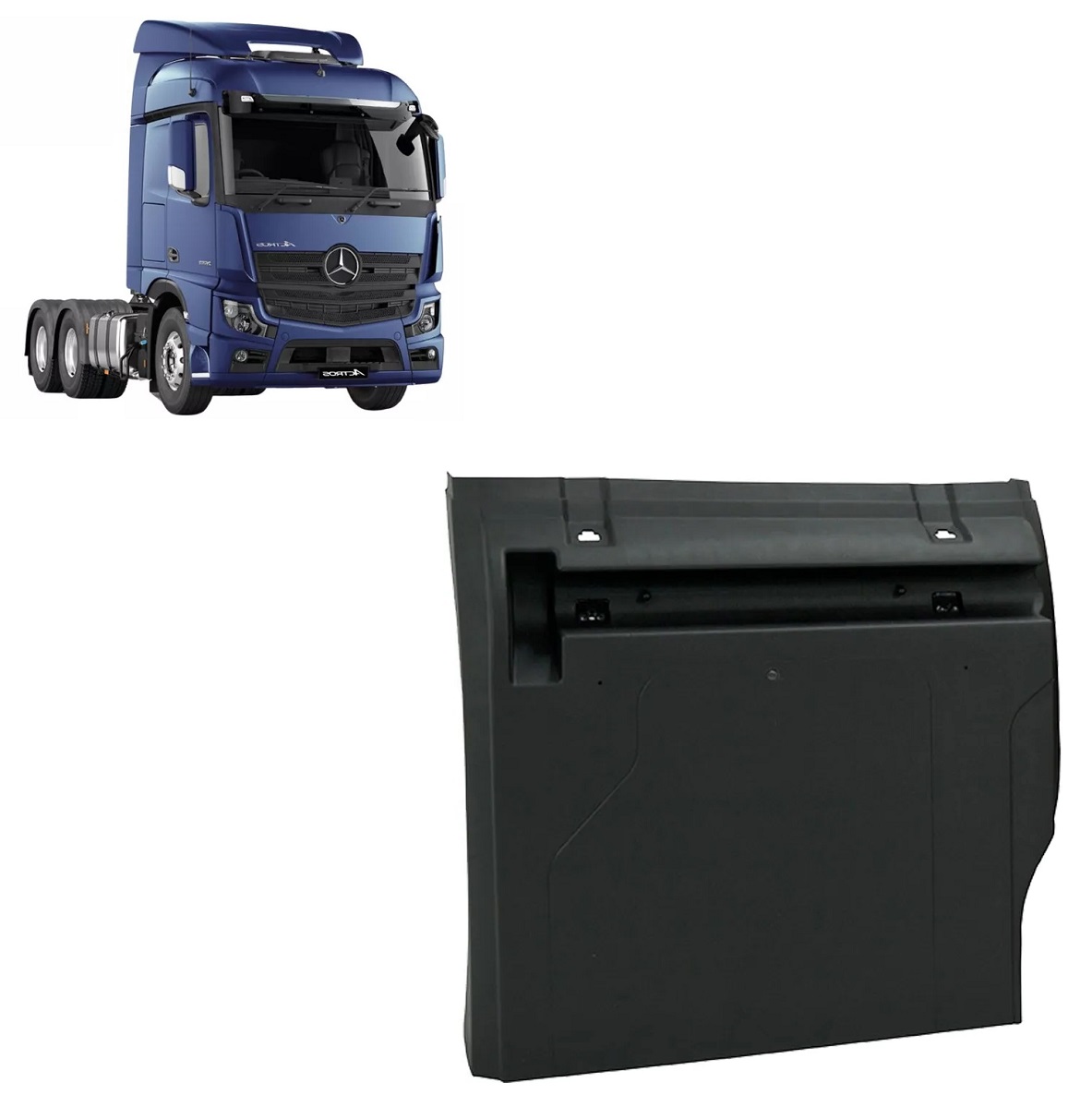 Meio Paralama Traseiro Caminhão Mercedes-Benz Actros Após 2021 Dianteiro Lado Direito - 9605200119