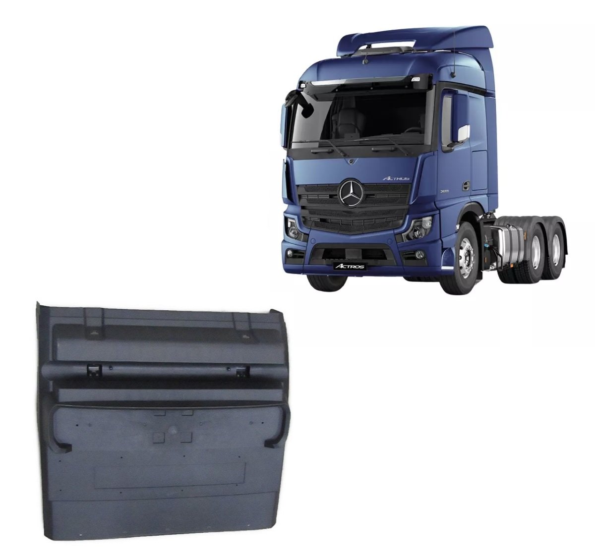 Meio Paralama Traseiro Caminhão Mercedes-Benz Actros Após 2021 Traseiro - 9605200520 Meio Paralama Traseiro Caminhão Mercedes-Benz Actros Após 2021 Traseiro - 9605200520