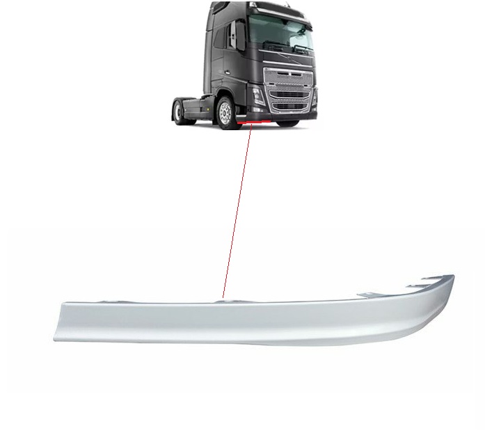 Spoler Lateral Caminhão Volvo FH Após 2015 Lado Esquerdo - 21492583