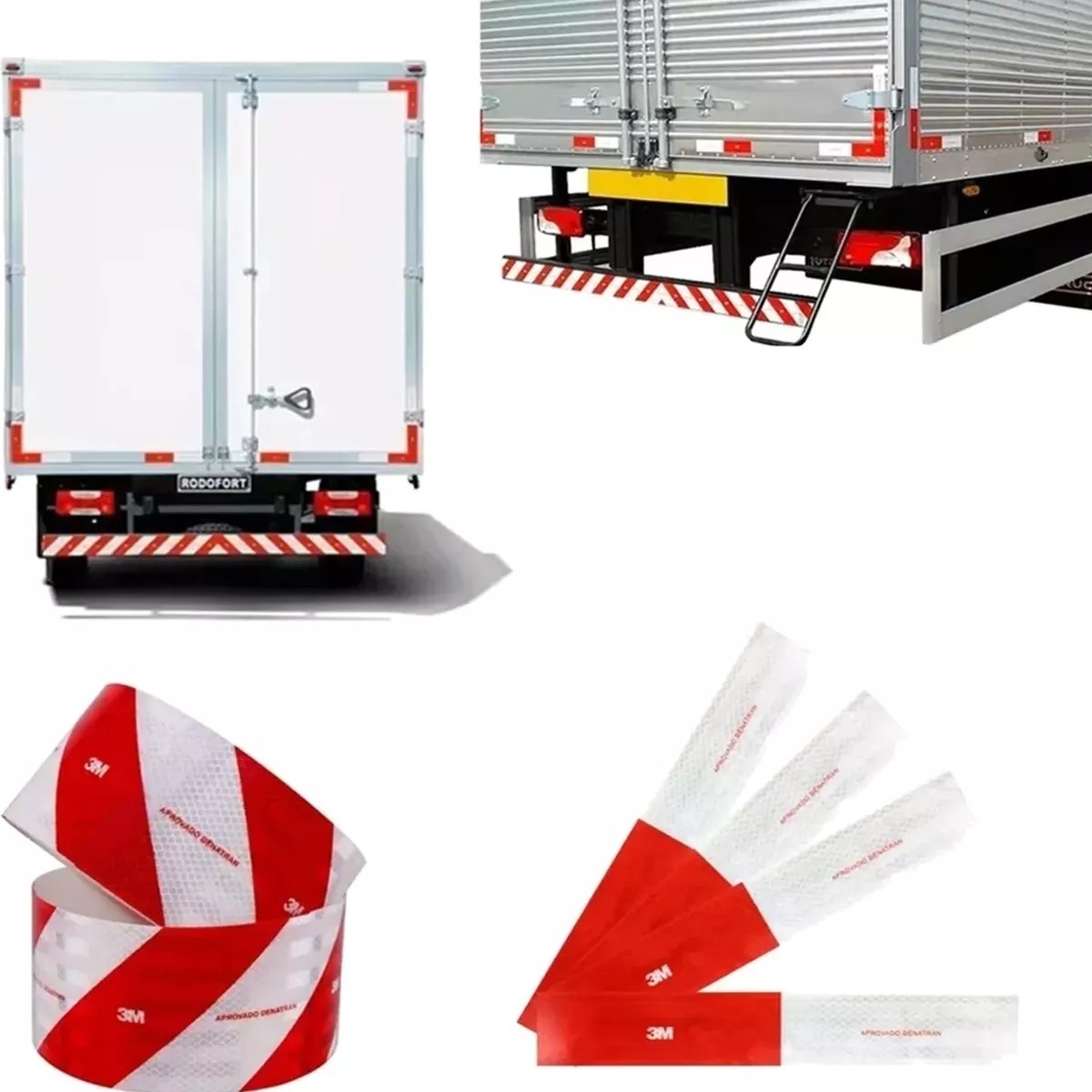 Kit 40 Faixa Refletiva Lateral + 1 Parachoque - 3M
