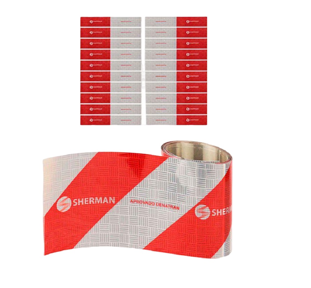 Kit 20 Faixa Refletiva Lateral + 1 Parachoque - Sherman (Original)