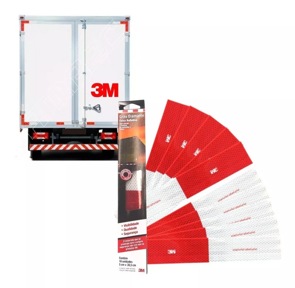 Kit 20 Faixa Refletiva Lateral - 3M (Original)