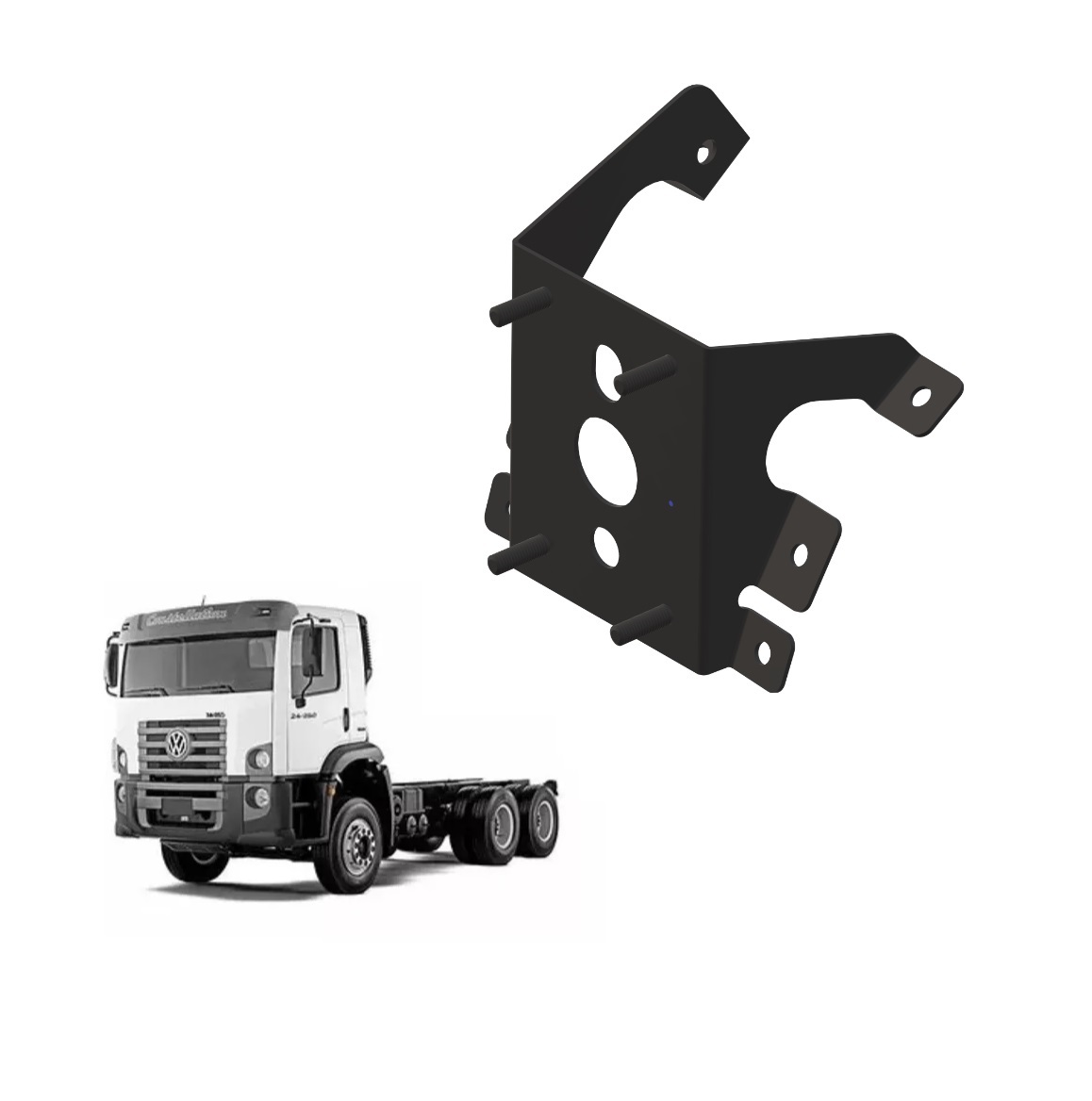 Base Suporte Tapa-Sol Caminhão Volkswagen Constellation Lateral Lado Esquerdo - 2S2817387