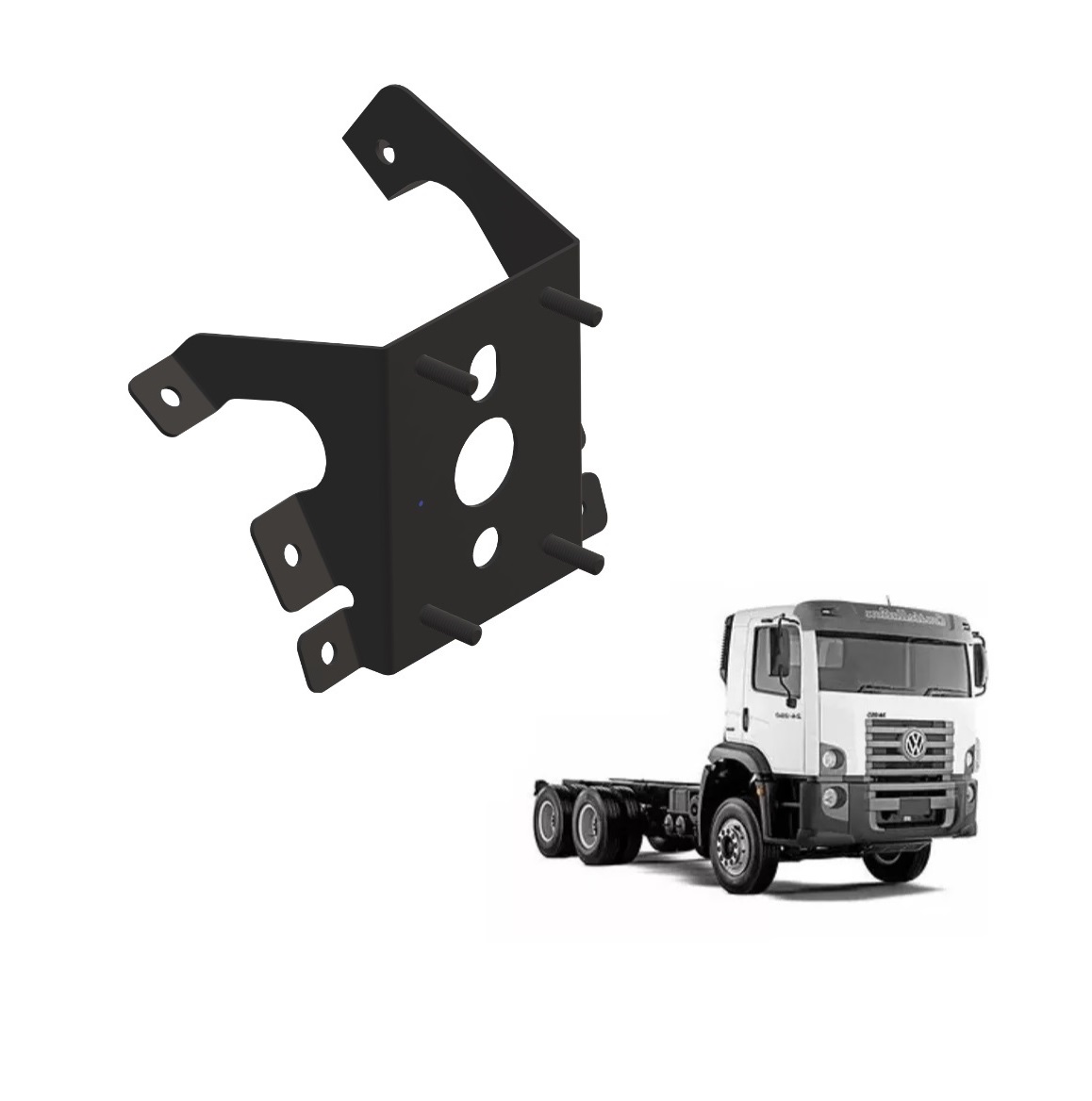 Base Suporte Tapa-Sol Caminhão Volkswagen Constellation Lateral Lado Direito - 2S2817387