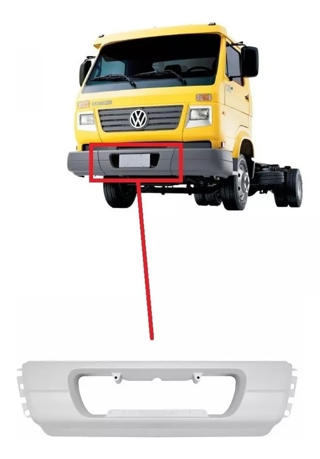 Parachoque Central Caminhão Volkswagen 8.120, 8.150, Worker - 2RD807105