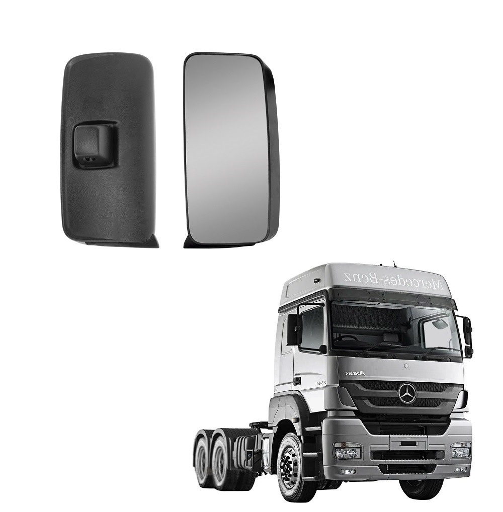 Espelho Retrovisor Caminhão Mercedes-Benz Axor Elétrico, com Desembaçador  Lado Direito - 28101716