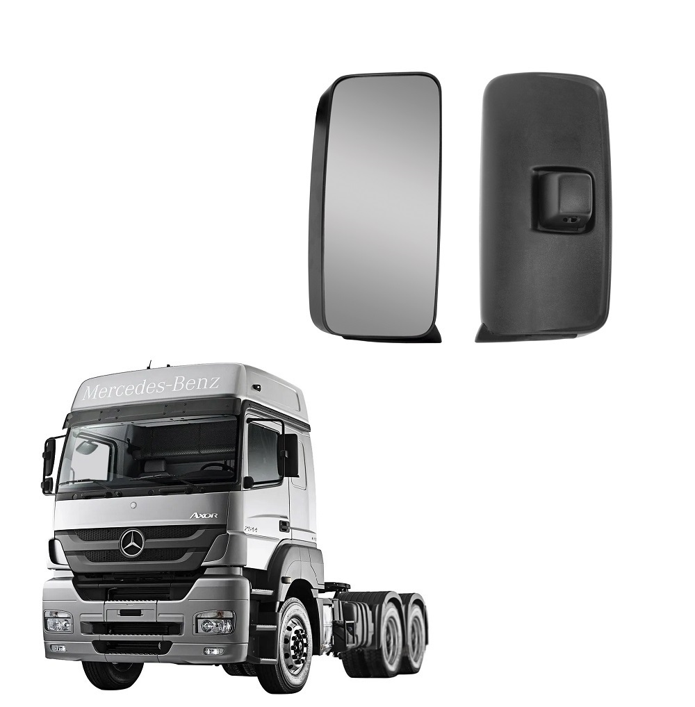 Espelho Retrovisor Caminhão Mercedes-Benz Axor Elétrico, com Desembaçador  Lado Esquerdo - 28101716