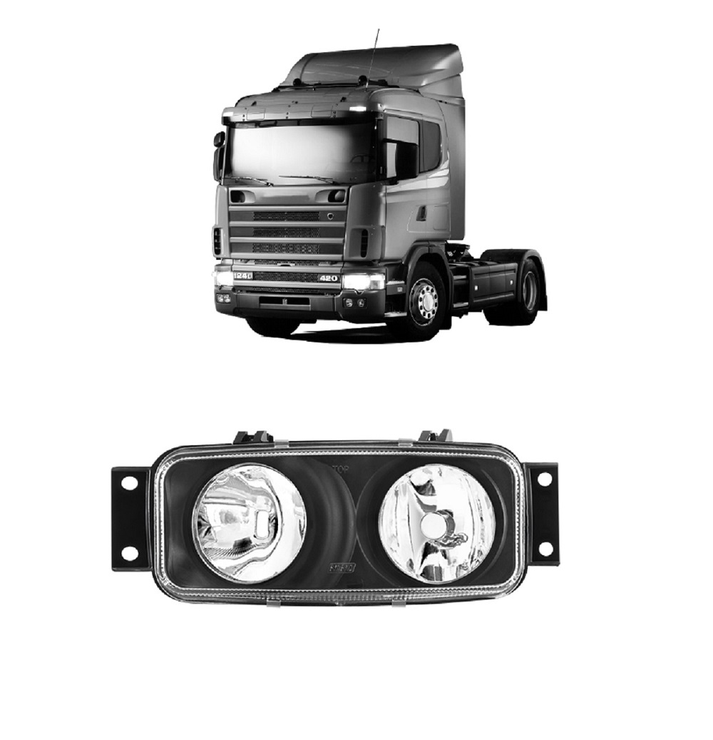 Farol Auxiliar Caminhão Scania Série 4 Lado Esquerdo (Com Soquete) - 1529071