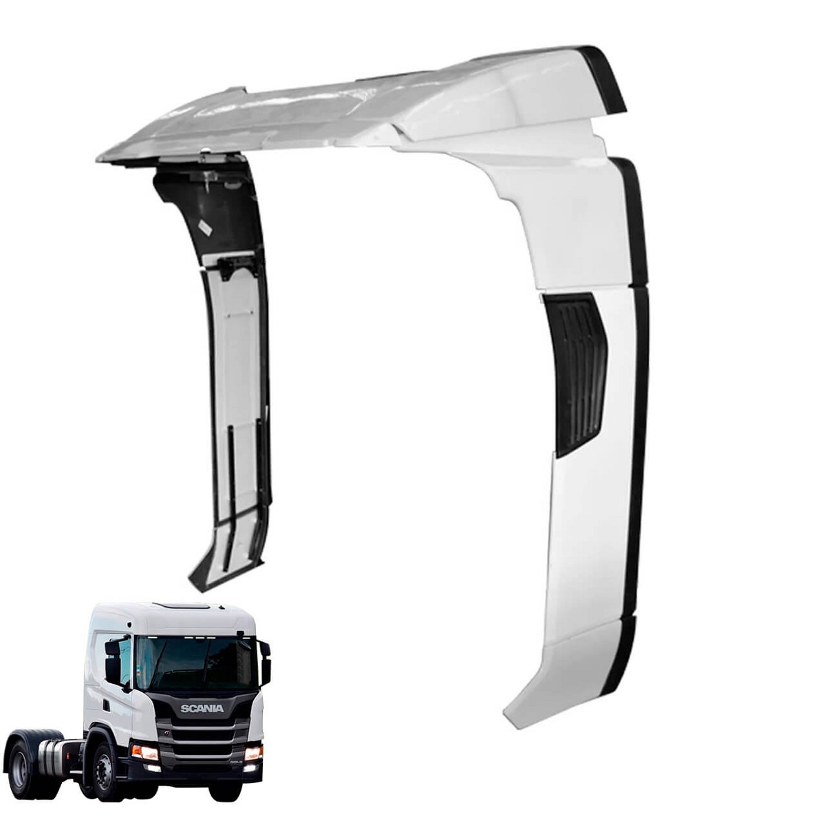 Defletor de Ar Novo Scania NTG Cabine G Leito Normal com Filtro (Aerofolio) - Rodoplast