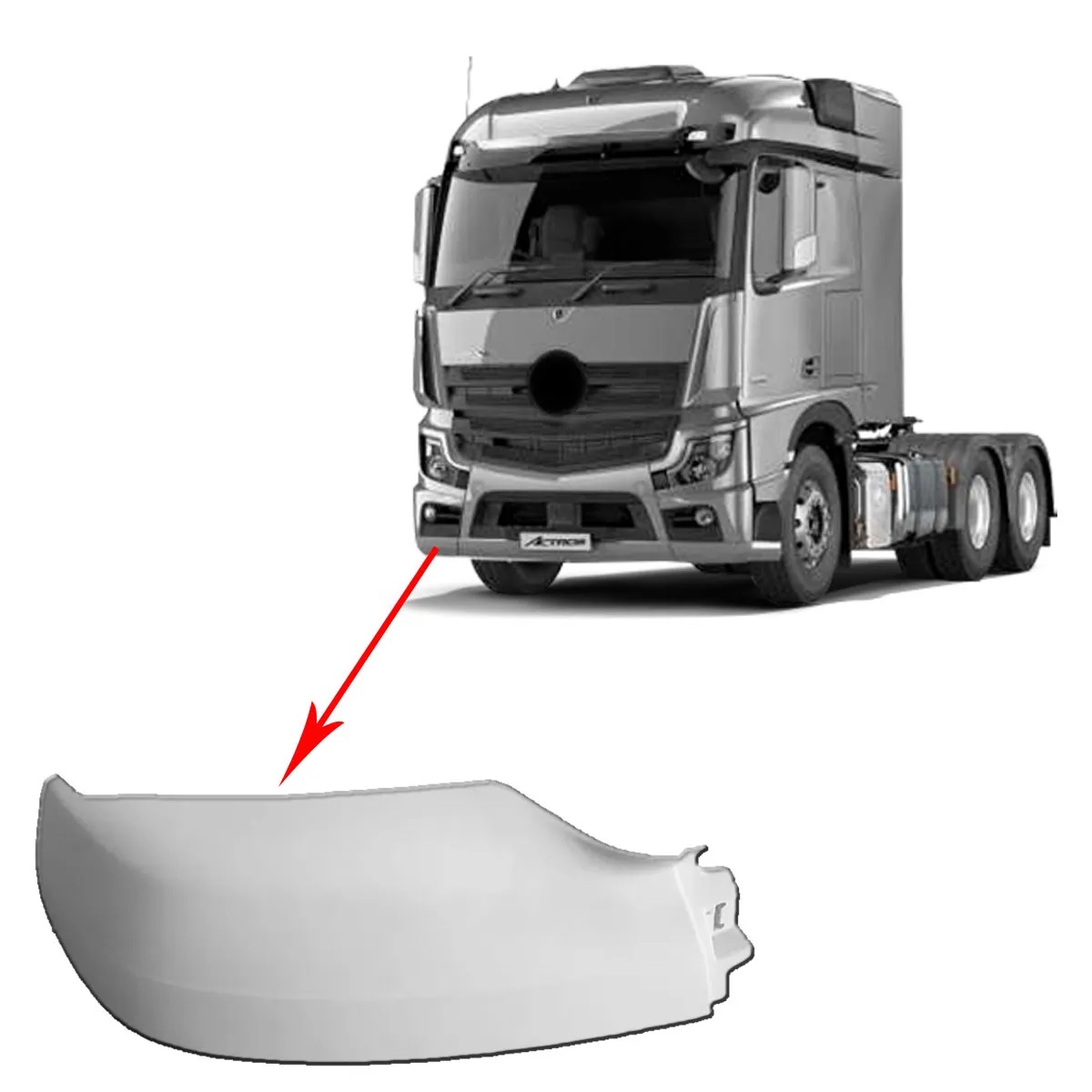 Ponteira Spoler Caminhão Mercedes- Benz Actros Após 2019 Lado Esquerdo - 9608801209