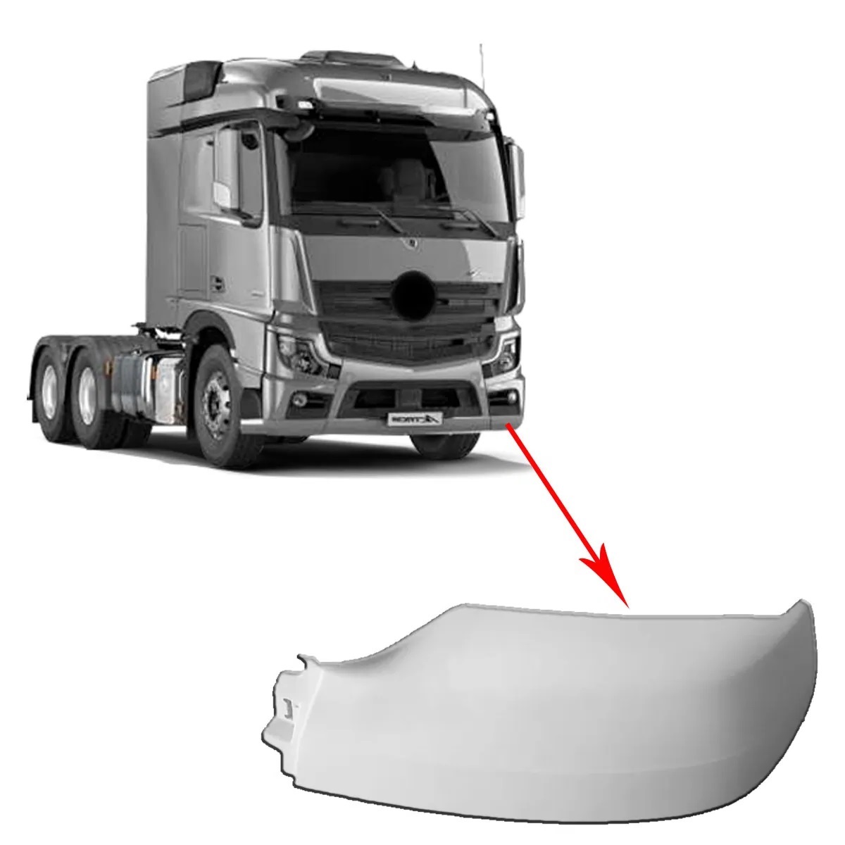 Ponteira Spoler Caminhão Mercedes- Benz Actros Após 2019 Lado Direito - 9608801409