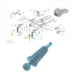 Amortecedor Cabine Caminhão Iveco Stralis Dianteiro Com Mola - 5801315580