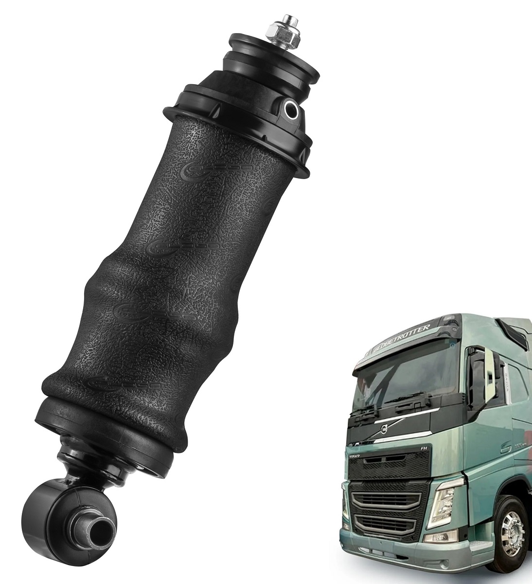 Bolsa Suspensao Cabine Caminhão Volvo FH Após 2015 Dianteira (Com Amortecedor) - 21170611