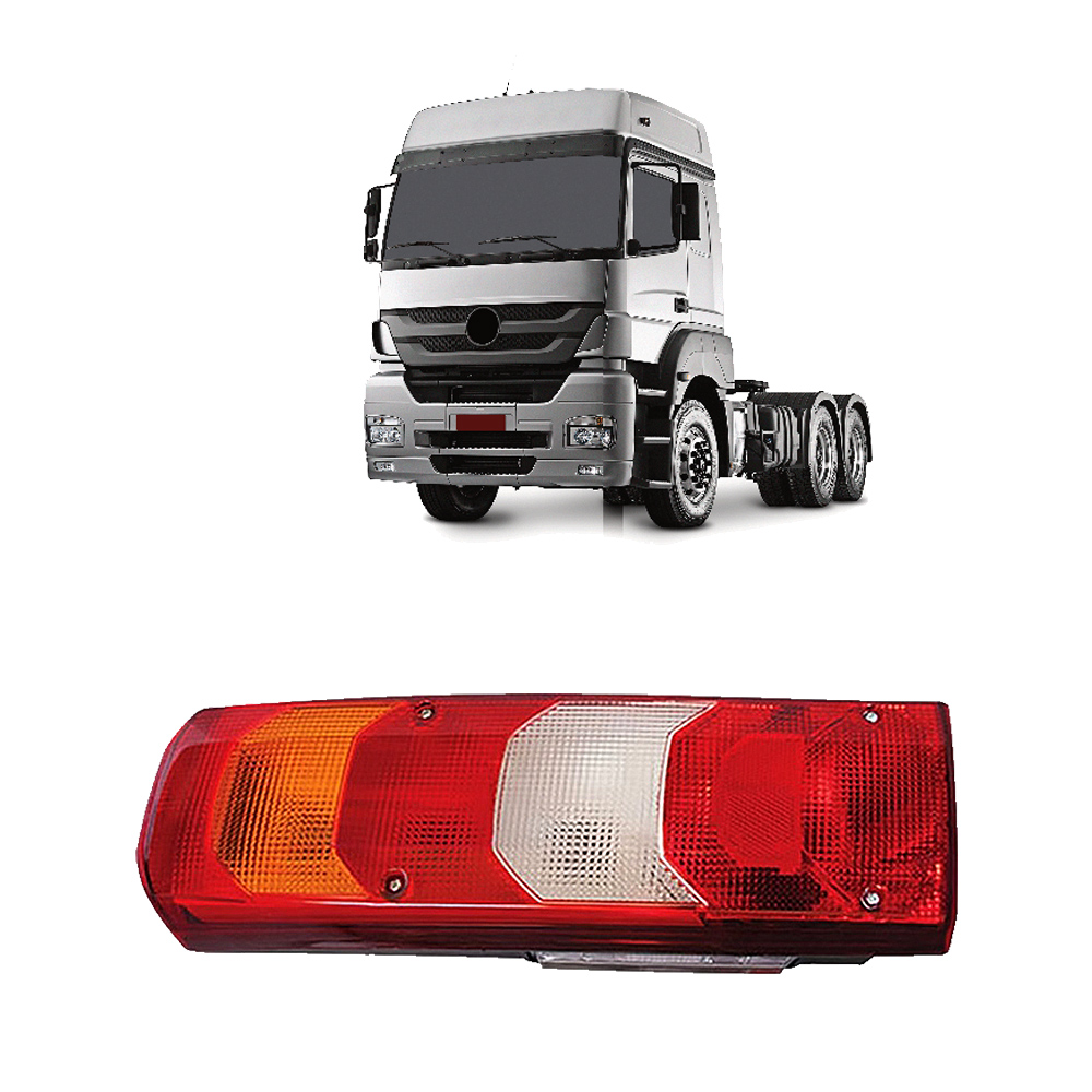 Lanterna Traseira Mercedes-Benz 2644 Axor, Actros Lado Esquerdo - Encaixe Original Soquete - Com Vigia