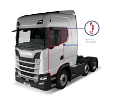 Canaleta Porta Caminhão Scania Série 7 Lado Esquerdo