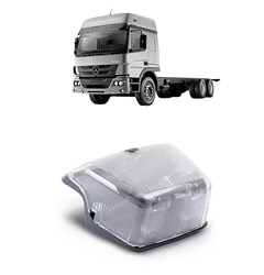 Lanterna lateral Estribo Caminhão  Mercedes-Benz Lado Direito - Cristal