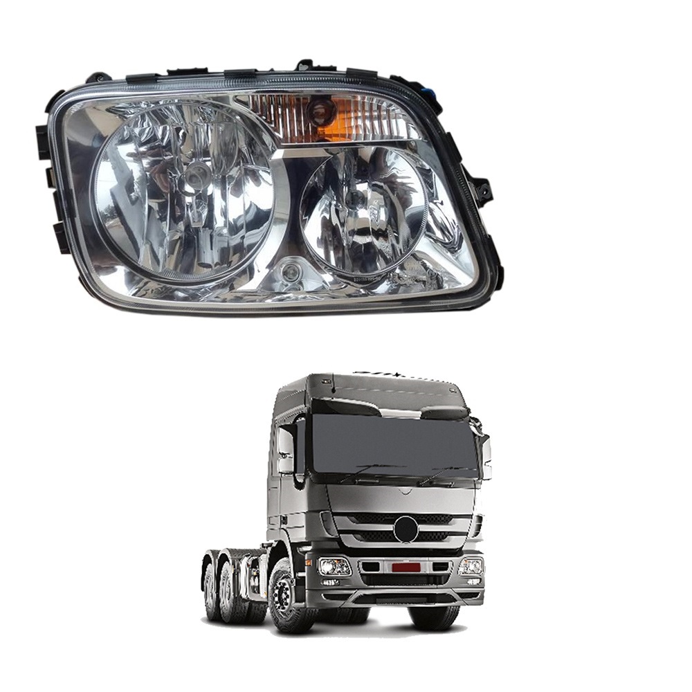 Farol Caminhão Mercedes-Benz Actros 2009 a 2017 Lado Esquerdo - A9438201461 Farol Caminhão Mercedes-Benz Actros 2009 a 2017 Lado Esquerdo - A9438201461