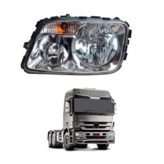 Farol Caminhão Mercedes-Benz Actros 2009 a 2017 Lado Esquerdo - A9438201461 Farol Caminhão Mercedes-Benz Actros 2009 a 2017 Lado Esquerdo - A9438201461