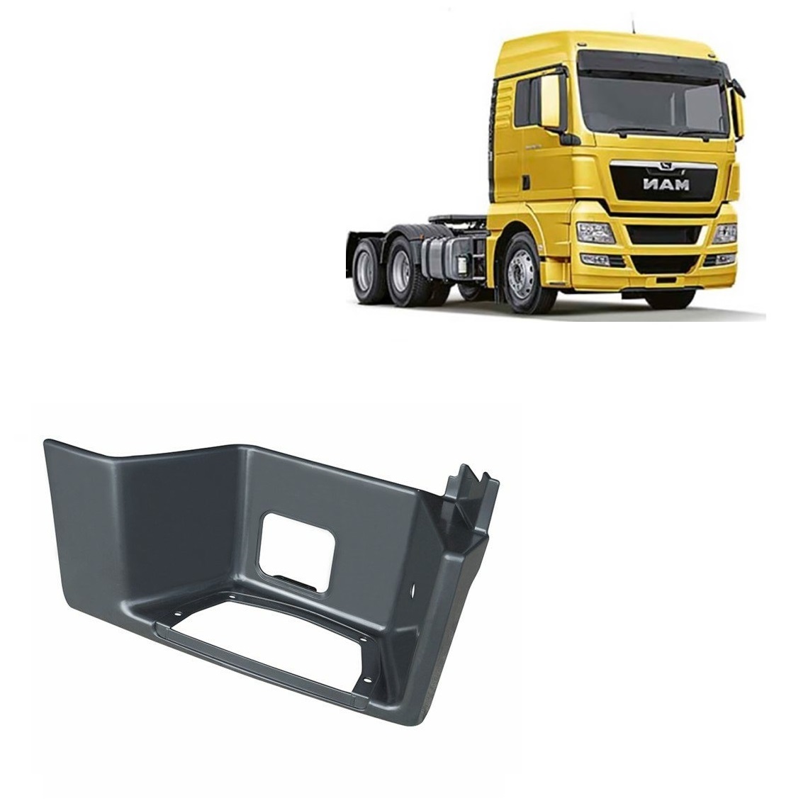 Estribo Caminhão Volkswagen Meteor, MAN TGX Lado Direito - 2V5802646A/816151003