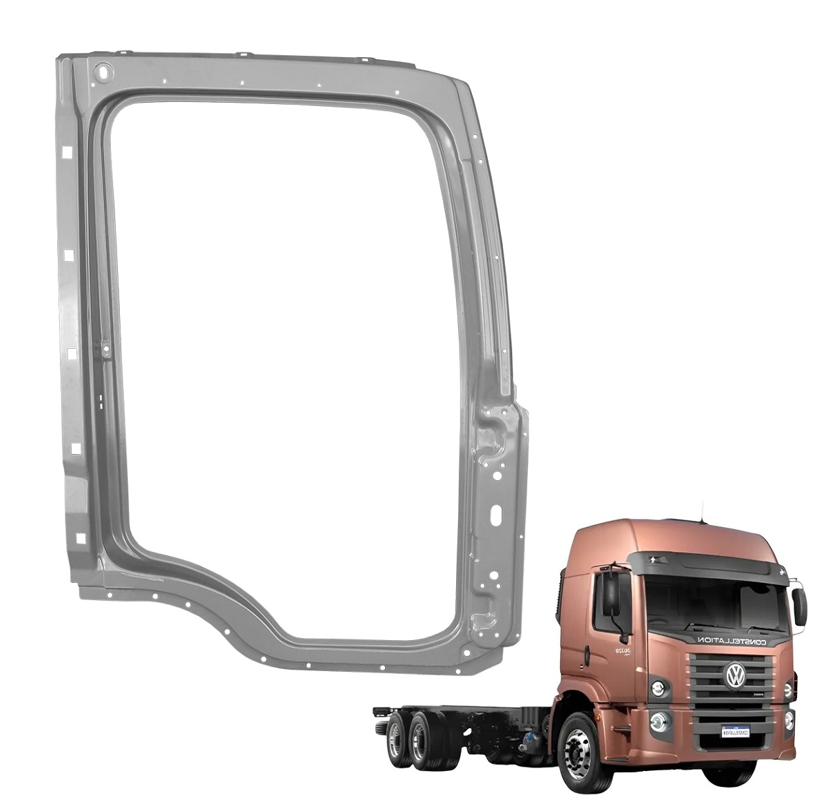 Quadro Porta Caminhão Volkswagen Constellation Lado Direito - 2R2809169EPAC
