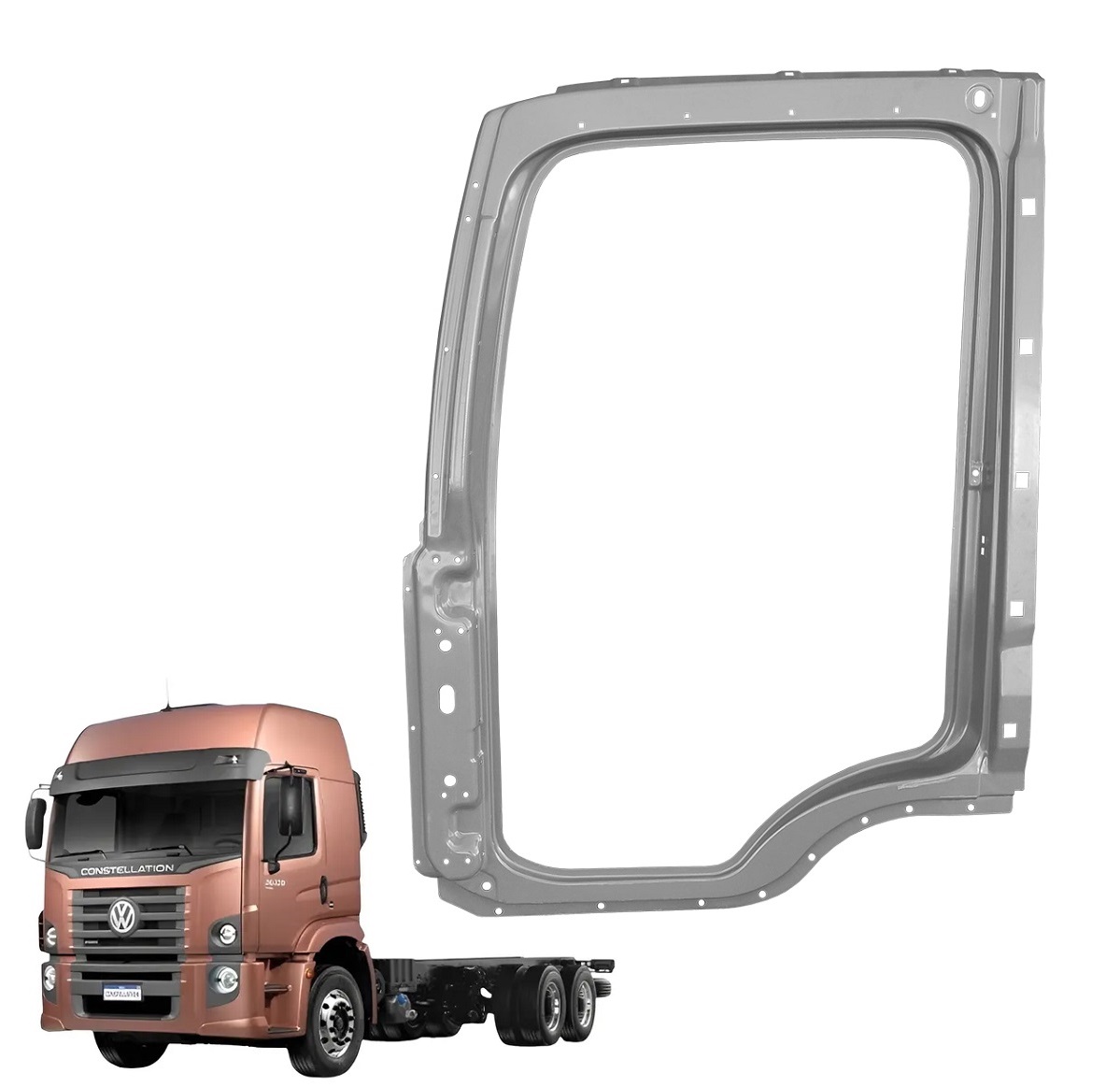 Quadro Porta Caminhão Volkswagen Constellation Lado Esquerdo - 2R2809170EPAC