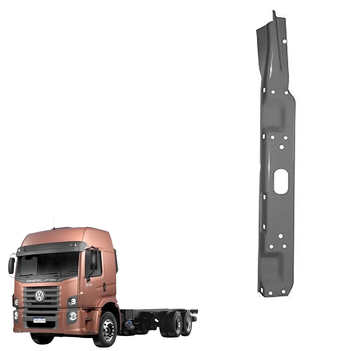Reforço Coluna Porta Caminhão Volkswagen Constellation Lado Direito - 2R2809232