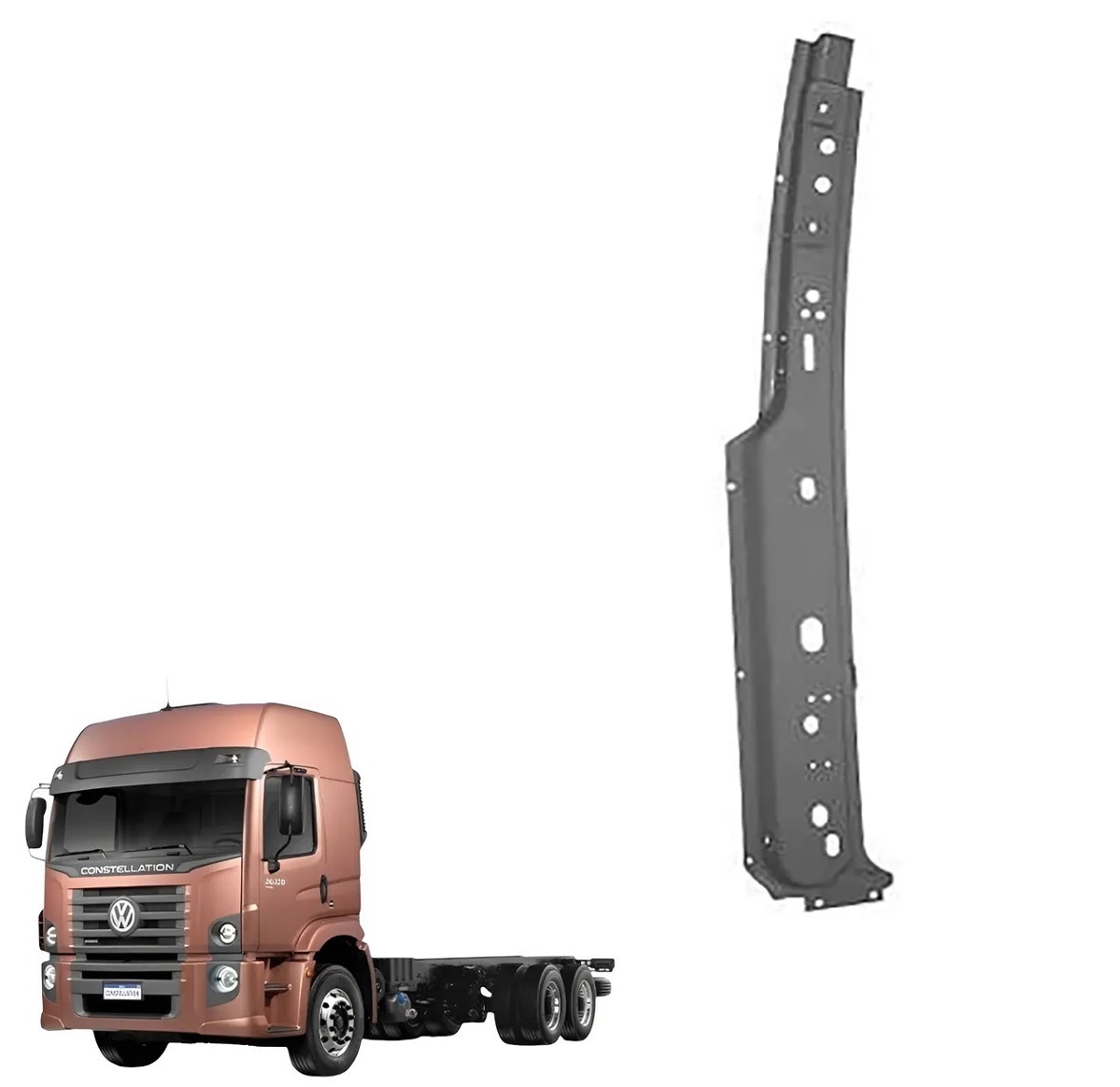Coluna Interna Porta Caminhão Volkswagen Constellation Lado Direito - 2R2809206A