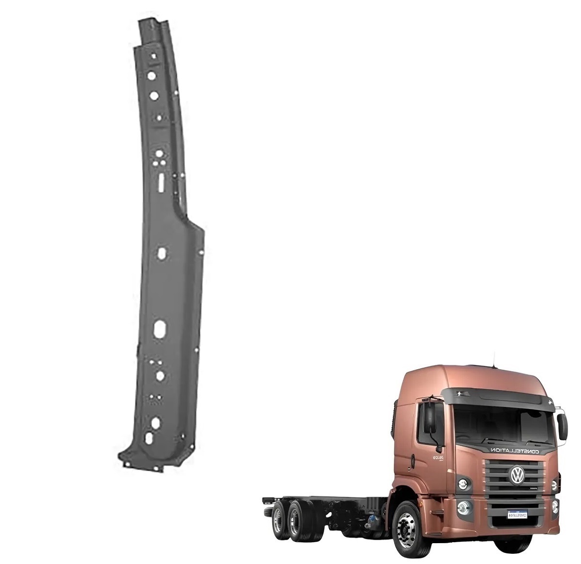 Coluna Interna Porta Caminhão Volkswagen Constellation Lado Esquerdo - 2R2809205A