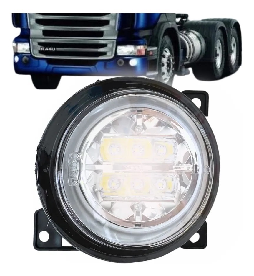 Farol Auxiliar LED Caminhão Scania Série 5, Série 6, Highline, Streamline Lado Esquerdo - 5783437417