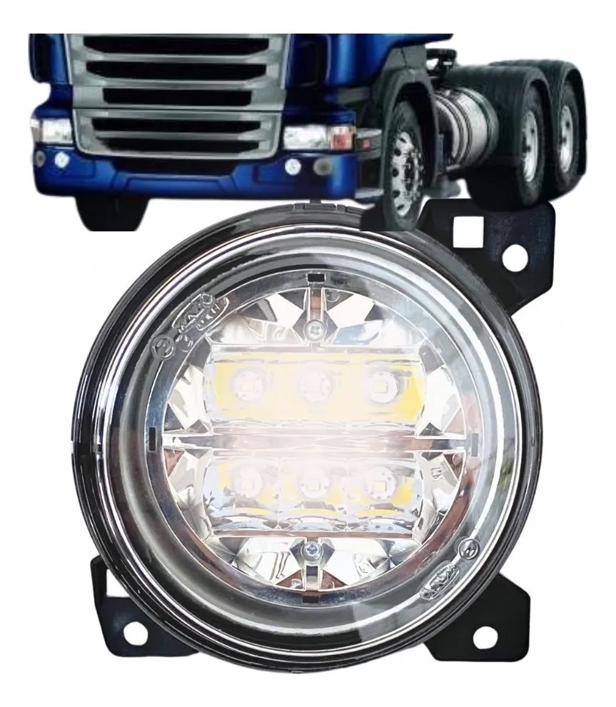 Farol Auxiliar LED Caminhão Scania Série 5, Série 6, Highline, Streamline Interno Lado Esquerdo - 5783438413
