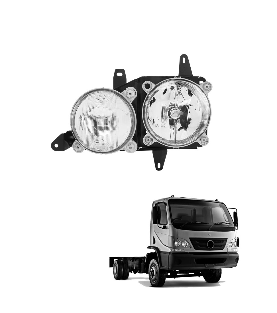 Farol Principal Caminhão Mercedes-Benz Accelo Após 2008 Lado Esquerdo (Orgus) - FM-246