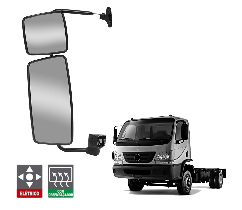 Retrovisor Caminhão Meredes-Benz Accelo Após 2023 Com Desembaçador e Regulagem Elétrica Lado Direito - A9798107816
