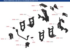 Suporte Parachoque Caminhão Volkswagen Delivery Após 2017 Lado Esquerdo - 23B899305