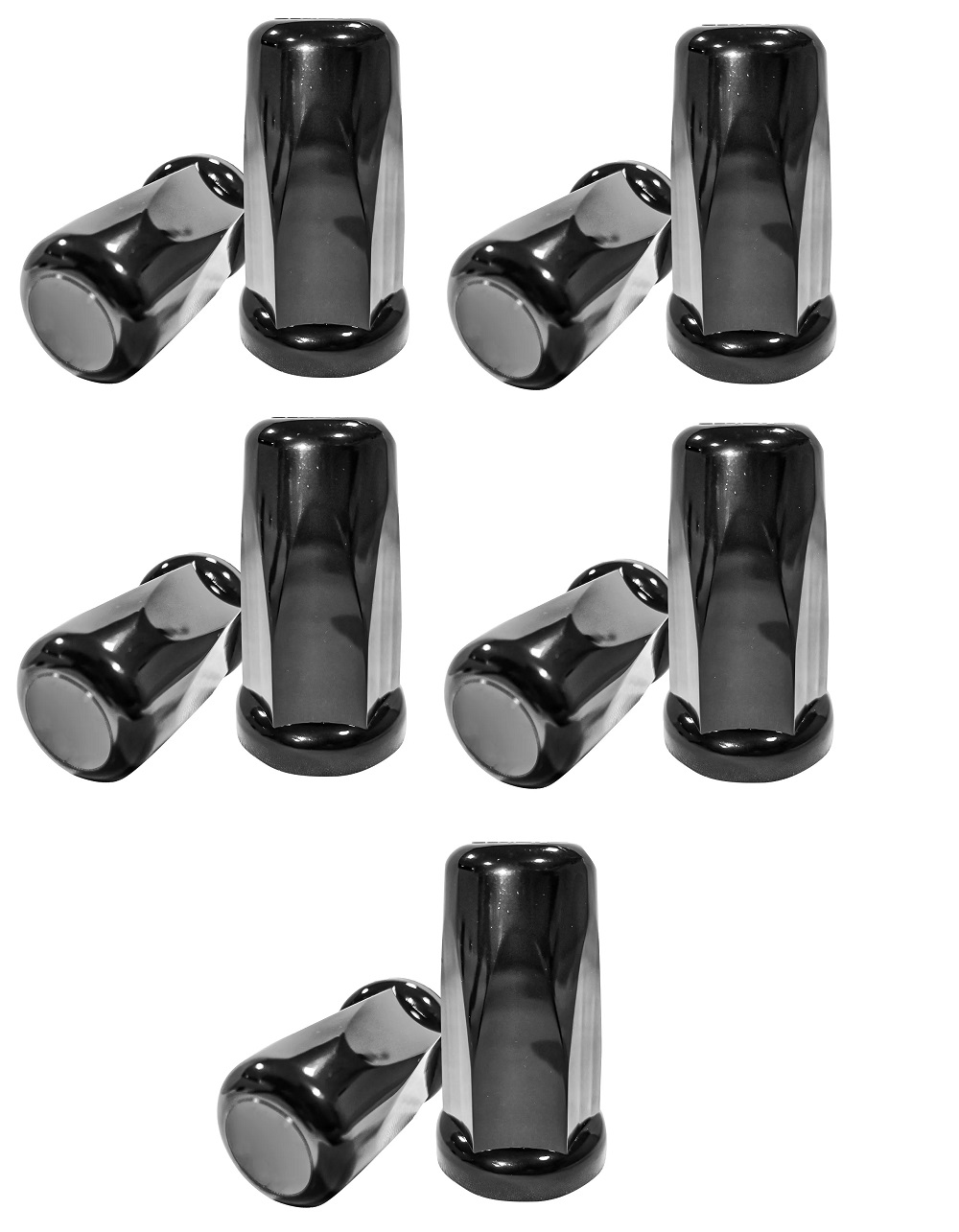 Kit 10 Capa Porca Cromada Black Belga - 32 e 33mm