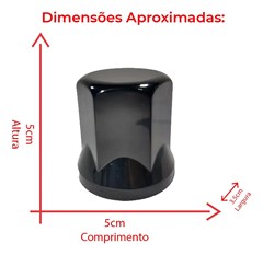 Kit 10 Capa Porca Cromada Black Caminhão - 32mm e 33mm