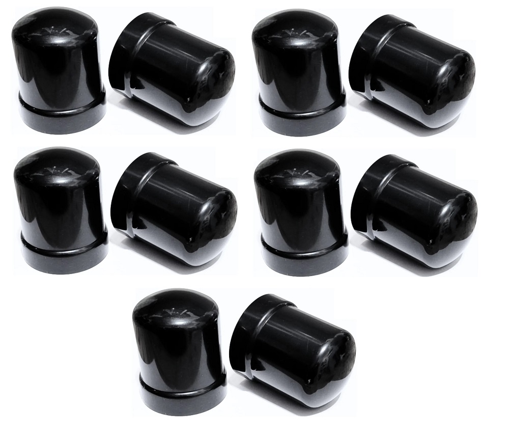 Kit 10 Capa Porca Cromada Black Russa - 32mm e 33mm
