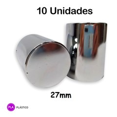 Kit 10 Capa Porca Cromada Boliviana - 27mm