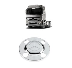 Aplique Cromado Tampa Cubo Truck 04 Furos - Mercedes-Benz