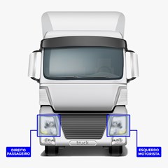 Farol Principal Caminhão Ford Cargo Parachoque Diagonal Lado Direito (F-162)