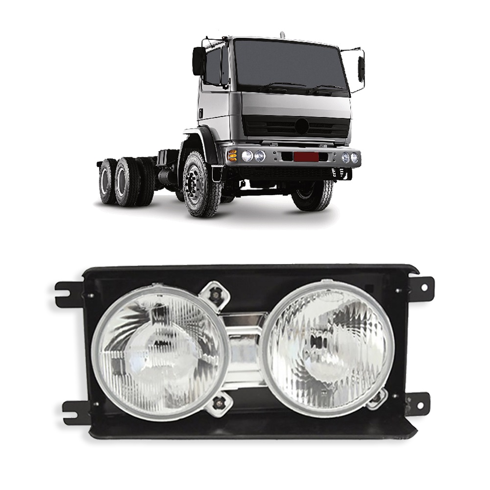 Farol Caminhão Mercedes-Benz 1214 Atron Após 2000 Lado Esquerdo (F-145)