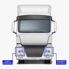 Farol Principal Caminhão Volkswagen Worker Titan Após 2000 Lado Direito Cinza