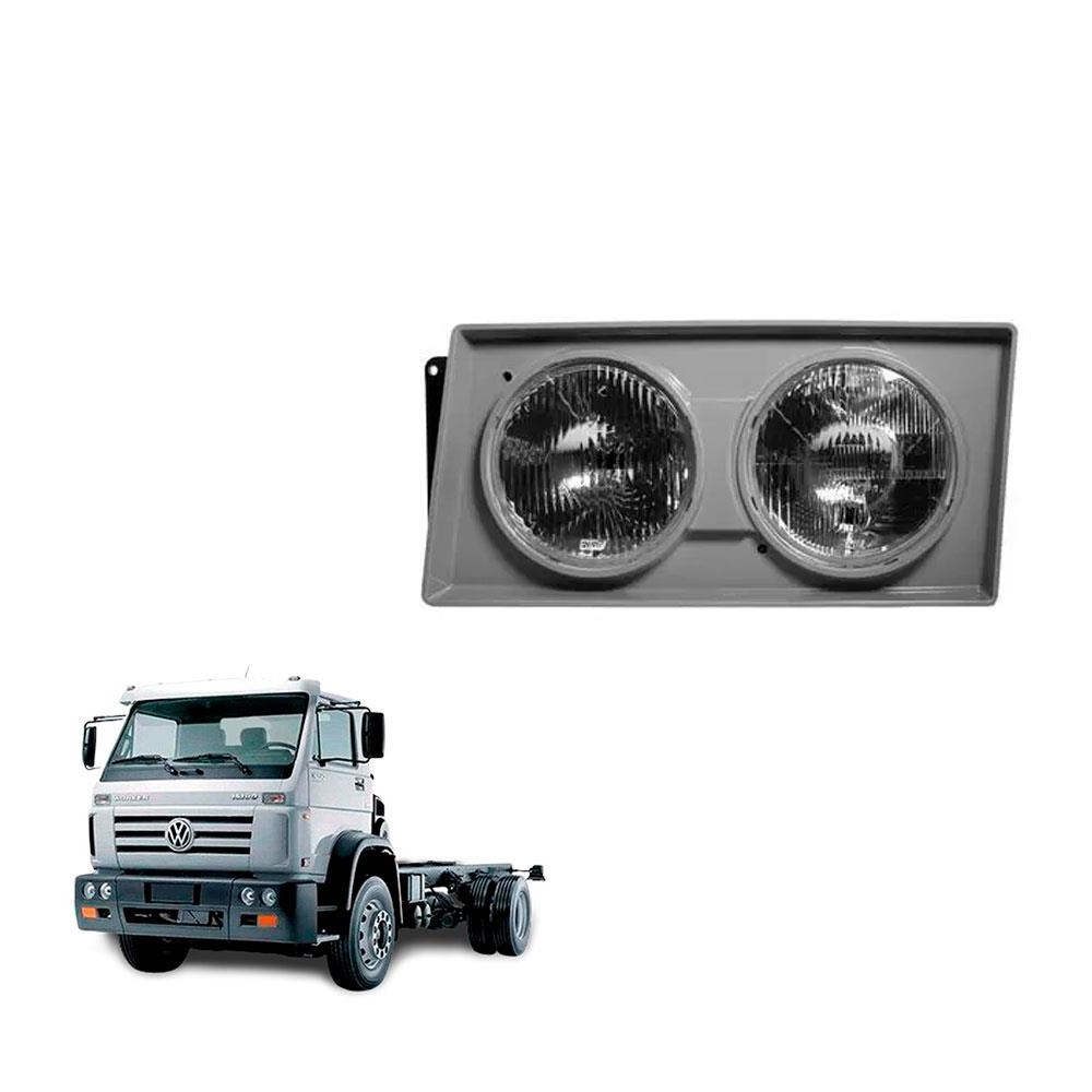 Farol Principal Caminhão Volkswagen Worker Titan Após 2000 Lado Esquerdo Cinza - (FW-120LE)