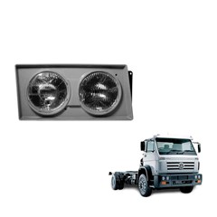 Farol Principal Caminhão Volkswagen Worker Titan Após 2000 Lado Esquerdo Cinza - (FW-120LE)
